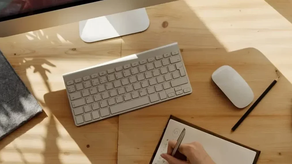 person writing on notebook